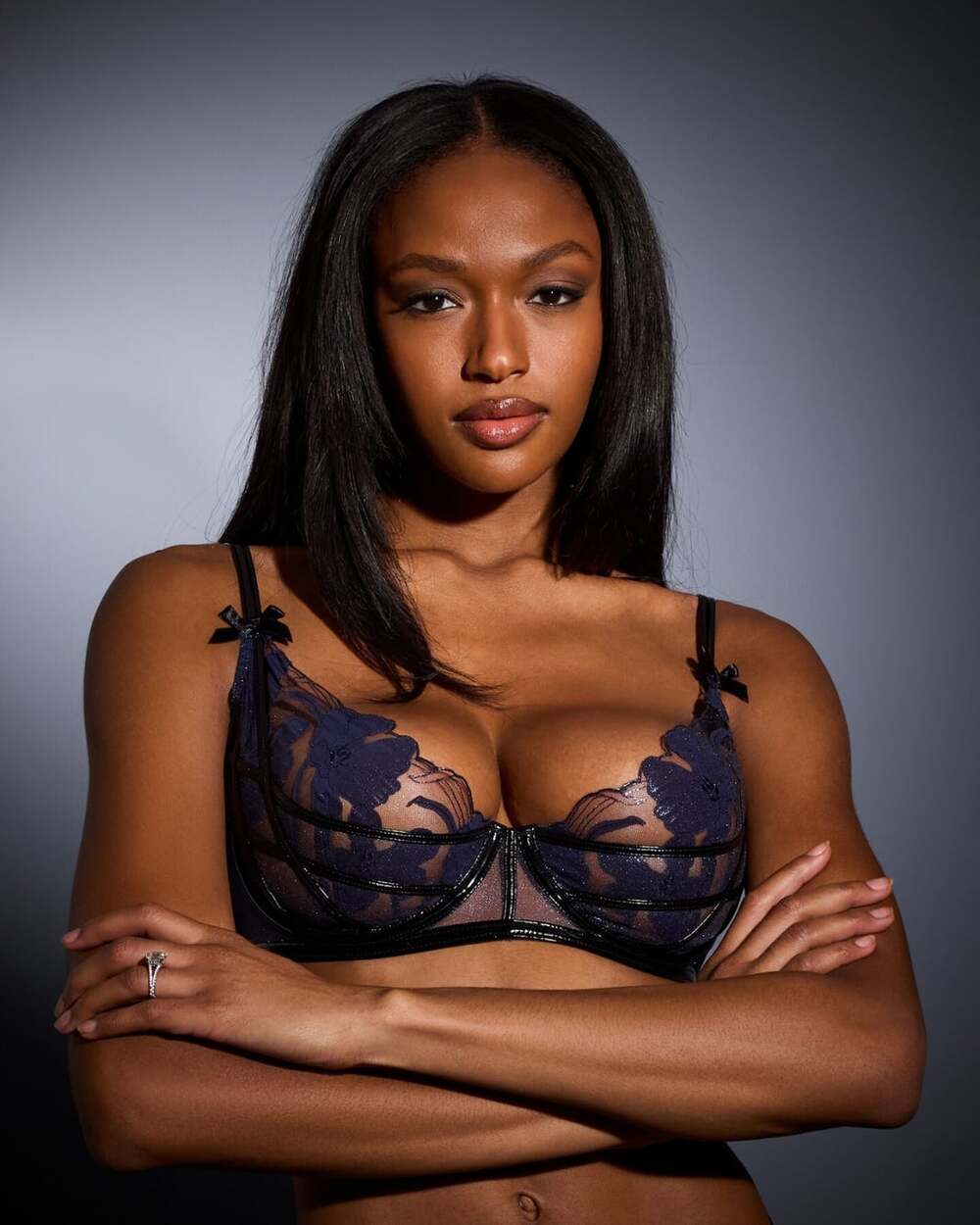 Agent Provocateur Felicitie Navy Black Bra 32D NWT $285